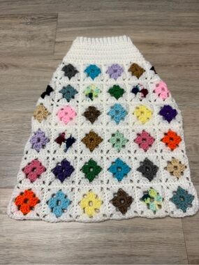 Large Handmade Crochet Granny Square Dog Sweater